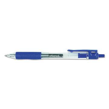 Universal™ Comfort Grip Gel Pen, Retractable, Medium 0.7 Mm, Black Ink, Smoke Barrel, Dozen freeshipping - TVN Wholesale